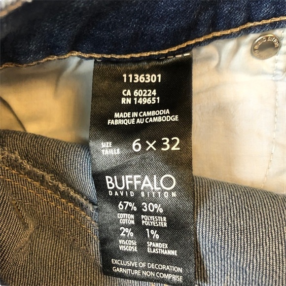 Buffalo David Bitton Boulevard Mid Rise Straight Leg Light Wash Stretch … - Picture 7 of 10